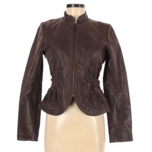 Brown leather jacket Arden B